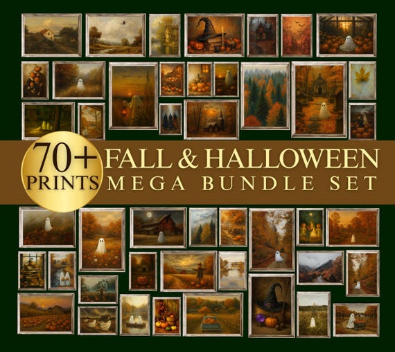 Fall & Halloween Wall Art Mega Bundle