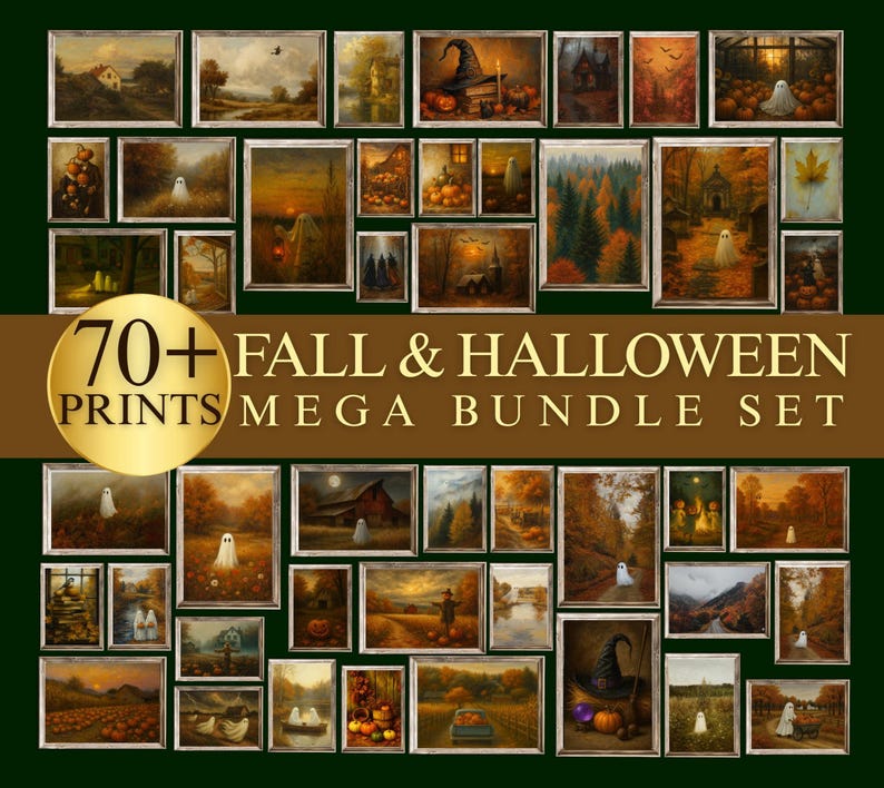 Fall & Halloween Wall Art Mega Bundle