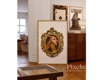 Y2K Leopard Print Wall Art Set: Trendy Fashion Posters (Digital Download), image 5