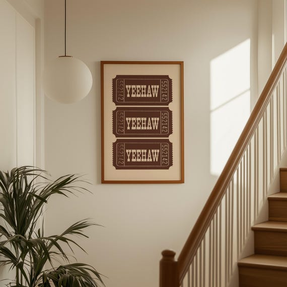 Yeehaw Ticket Wall Art