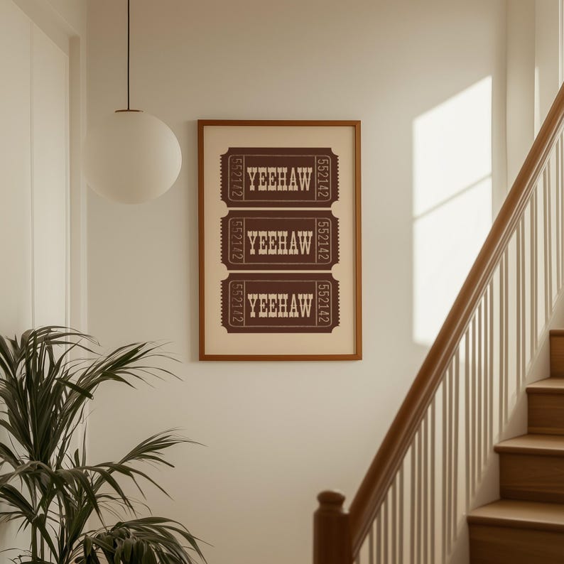 Yeehaw Ticket Wall Art