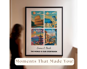 Custom Travel Print | Personalize Travel Art, Travel Keepsake Gift, Travel Memories Gift, Custom Travel Poster for Gift, Custom Travel Gifts, image 3