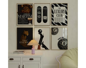 Retro Gallery Girly Prints – 6 Trendy Posters, Leopard Decor, Trendy Aesthetic Prints, Y2K Dorm & Apartment Decor, Black And White Funky Art, image 9