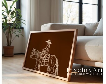 Cowgirl Wall Art | Western Female Cowboy Print | Rustic Farmhouse Decor, Rodeo Girl Poster, Country Western Wall Art Print, image 5