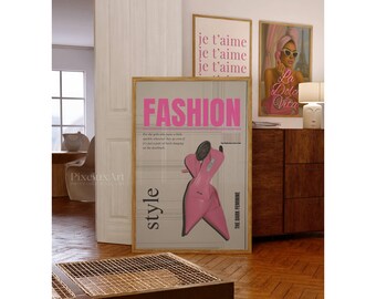 Trendy Collage Apartment Print, Black And White Y2k Fashion Print, Feminist Pink Stylish And Cool Girl Aesthetic Art for Teen & Dorm Room, image 3