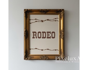 Rodeo Wall Art | Western Typography Print | Rustic Country Decor | Farmhouse Printable | Cowboy Rodeo Poster | Western Quote, image 5