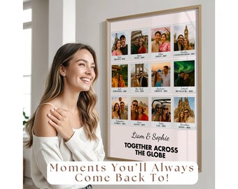 Custom Travel Gifts | Personalized Travel Art, Travel Keepsake Gift, Travel Memories Gift, Custom Travel Poster for Couples, Sentiment Gift, image 7