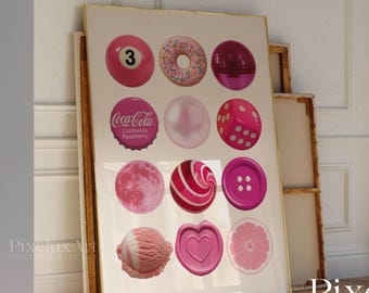 Pink Pop Collage Print, Y2K Wall Art, Coquette Aesthetic Decor, Girly Wall Art, Dorm Room & Teen Girl Gallery Wall Print, Trendy Wall Art, image 3
