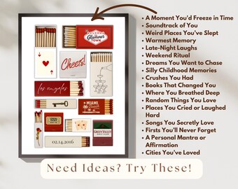 Red Matchbook Canva Template • DIY Custom Matches Poster • Personalized Matchbox Digital Download • Editable Matchbook Blank Art for Gift, image 9