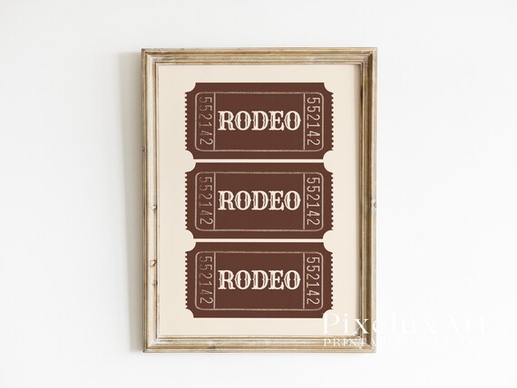 Rodeo Ticket Wall Art