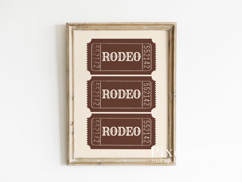 Rodeo Ticket Wall Art
