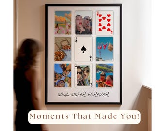 Set of 3 Custom Playing Card Collage Template - Custom Photo Collage Print, Playing Card Print, DIY Canca Template, Best Friend Gift Idea, image 7