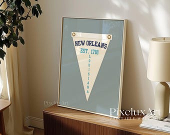 Custom City Pennant Flag, Vintage Pennant Custom Wall Art, Personalized Pennants Flags, Retro Collage Wall Art, Trend Dorm Room Decor, image 5