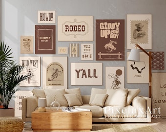 130+ Western Wall Art Set – Wild West Cowboy Prints, Yeehaw Rodeo Decor, Rustic Ranch Gallery Bundle, image 3