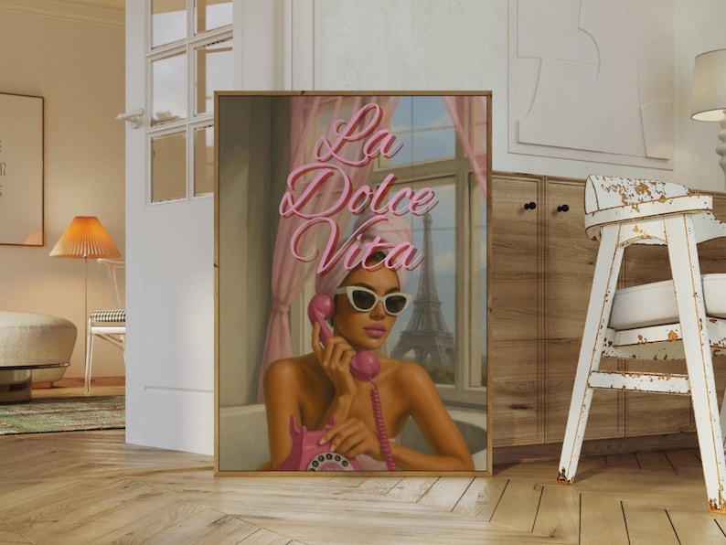 La Dolce Vita Y2k Wall Art Trendy Print