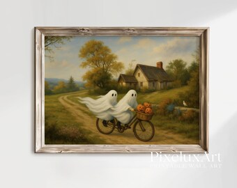 Halloween Wall Art Bundle Set of 18 – Spooky Ghosts, Pumpkins, Skulls & Haunted House Print, Halloween Fall Gallery Set for Seasonal Decor, image 5