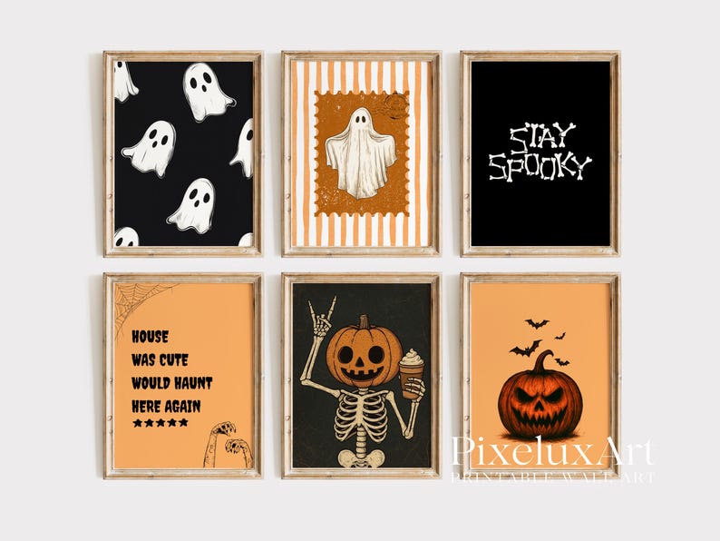 Halloween Wall Art Set of 6