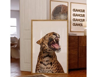 Leopard Glam Gallery Wall Set | Fashion Leopard Wall Art | Y2K Glamour Aesthetic Printable Posters | Modern Chic Wall Decor, image 5