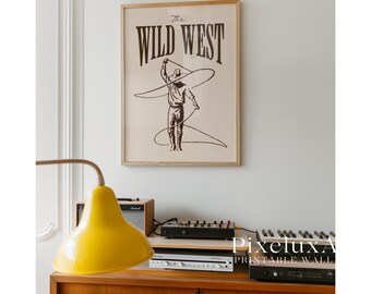 Wild West Cowboy Print – Vintage Western Wall Art, Rustic Rodeo Decor, Country Ranch Aesthetic Poster, Cowboy Nursery Boys Room Artwork, image 4