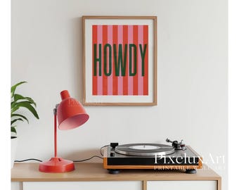 Howdy Poster, Howdy Decorations, Howdy Print, Howdy Wall Art Prints, Retro Typography, Southwestern Art, Trendy Vintage Western Home Decor, image 7