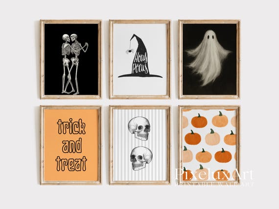 Halloween Wall Art Set of 6