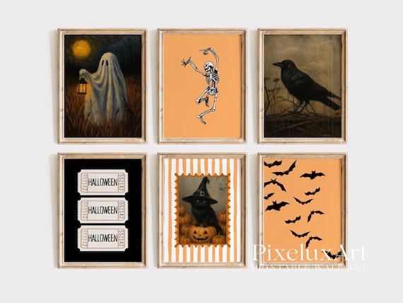 Halloween Wall Art Set of 6