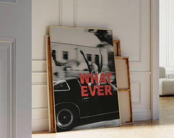 Whatever Trendy Collage Apartment Poster, Black And White Y2k Fashion Print, Feminist Trendy Stylish & Cool Girl Aesthetic Art for Teen Room, image 5