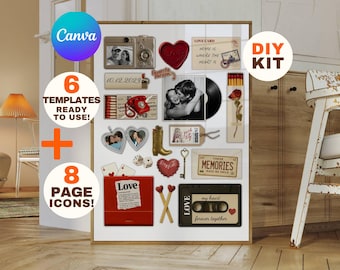 Set of 6 Custom Matchbook Art | DIY Matchbox Template, Custom Matchbox Art, Printable Matches, DIY Matchbook Download, Matchbox Display, image 1