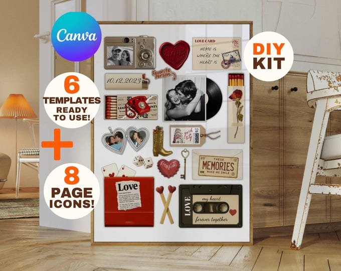 Set of 6 Custom Matchbook Art | DIY Matchbox Template…