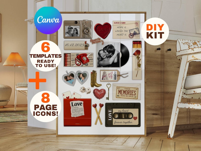 Set of 6 Custom Matchbook Art