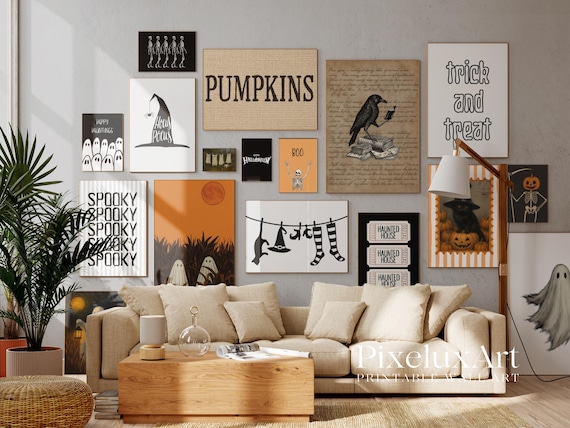 Halloween Wall Art Bundle Set of 18