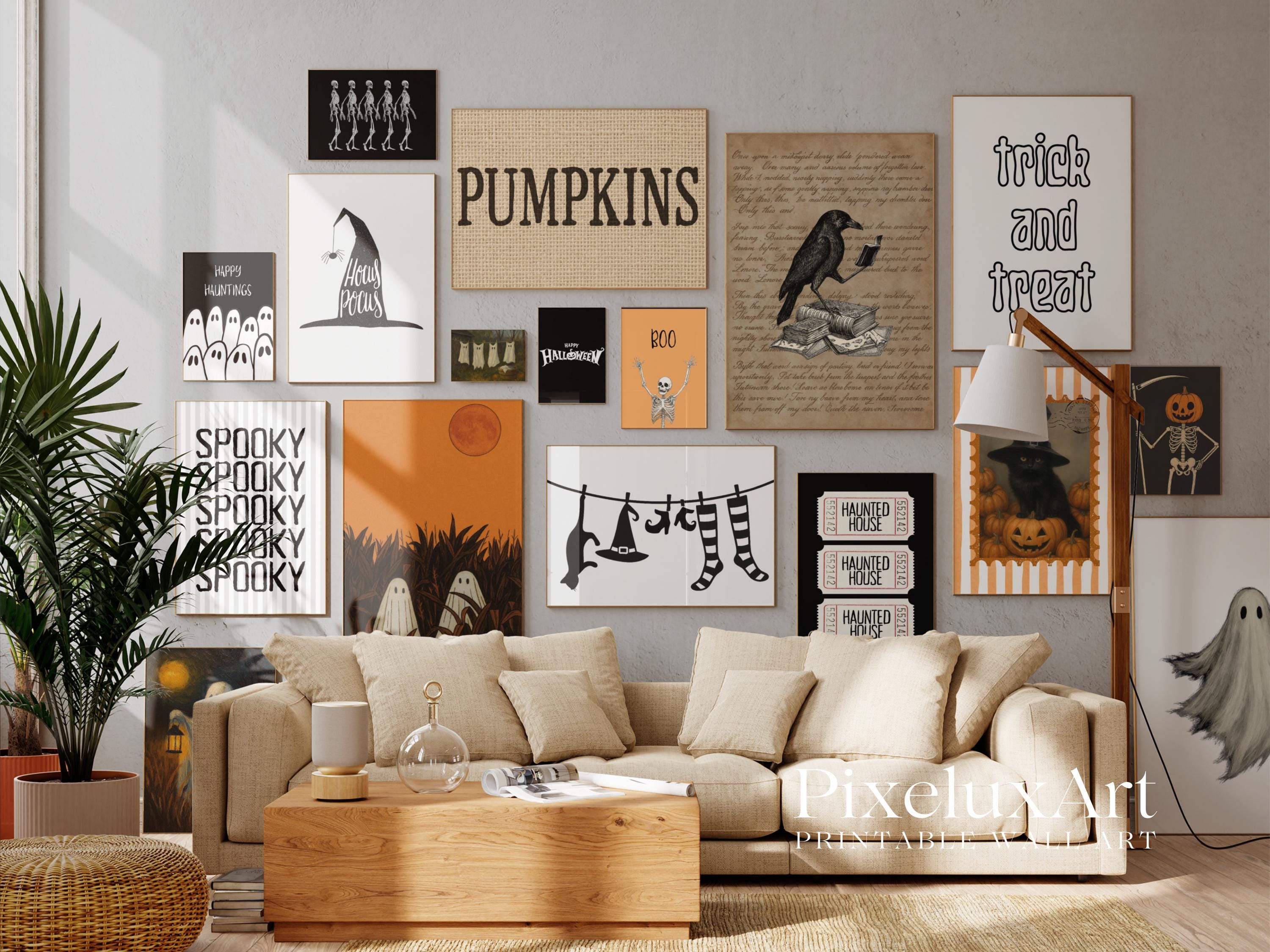 コレクション 20 Halloween Wall Art Bundle Set of 18 – Spooky Ghosts, Pumpkins