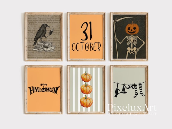 Halloween Wall Art Set of 6