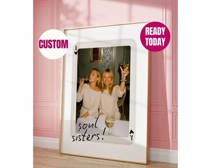 Custom Playing Card Poster, Custom Photo Print, Best Friend…