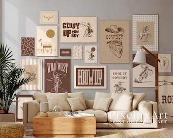 130+ Western Wall Art Set – Wild West Cowboy Prints, Yeehaw Rodeo Decor, Rustic Ranch Gallery Bundle, image 7
