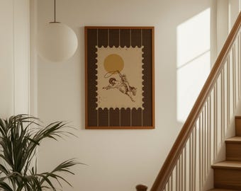 Rodeo Cowboy Wall Art | Western Horse Print | Rustic Country Decor | Vintage Farmhouse Poster, image 1