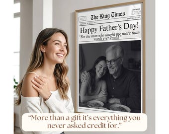 Editable Father’s Day Newspaper Gift | DIY Newspaper for Dad or Grandpa, Canva Newspaper Template, Customize Newspaper for Daddy’s Gift, image 9
