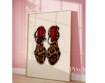 Cheetah Heels Poster, Girly Leopard Wall Art, Retro Girly Print, Luxury Print, High Heels Poster, Trendy Red Fashion Wall Art, Fashion Print, image 6