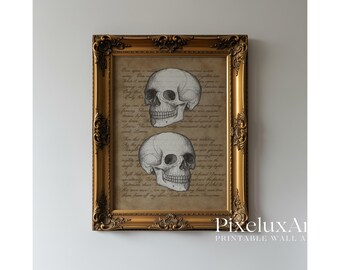 Halloween Wall Art Set of 6 – Spooky Ghosts, Skulls, Witch & Haunted Typography Prints | Vintage Rustic Gothic Fall Decor Bundle, image 5