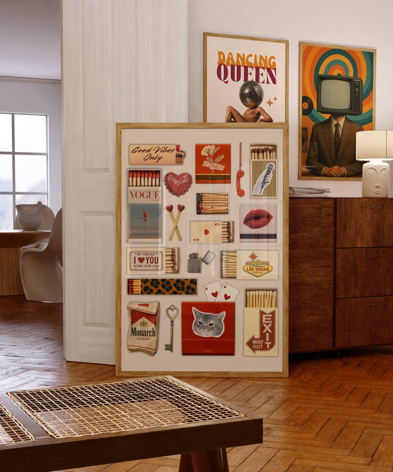 Collage Matchbox Print