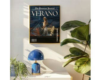 Verano Print, Ocean Poster, Magazine Cover Print, Summer Wall Art, Old Money Aesthetic Beach House, Coastal Summer Print, Verano Poster, image 6