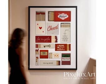 Red Matchbook Canva Template • DIY Custom Matches Poster • Personalized Matchbox Digital Download • Editable Matchbook Blank Art for Gift, image 10
