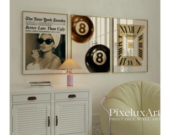 Retro Leopard Wall Art Set – 6 Trendy Posters, Y2K Fashion Poster, Trendy Leopard Print, Aesthetic Dorm & Apartment Decor, Leopard Wall Art, image 4
