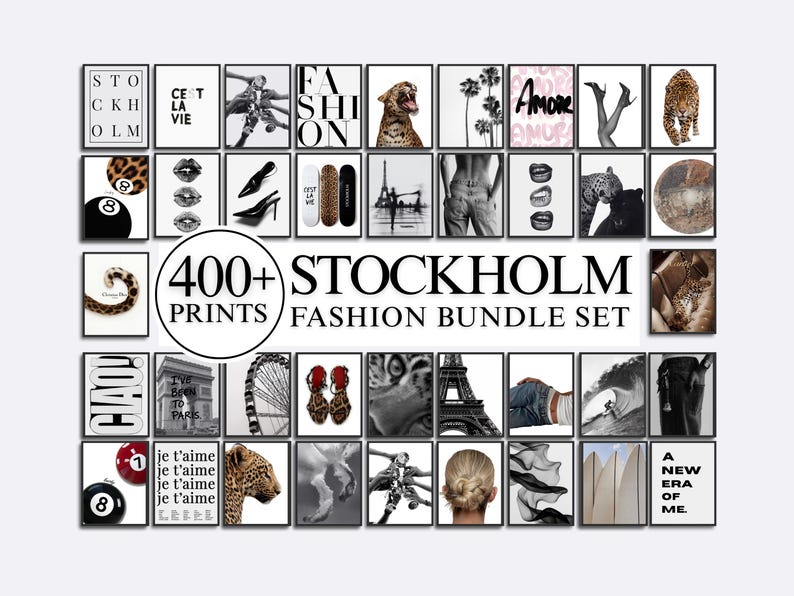 400+ Stockholm Fashion Wall Art Bundle