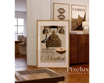 Retro Leopard Wall Art Set – 6 Trendy Posters, Y2K Fashion Poster, Trendy Leopard Print, Aesthetic Dorm & Apartment Decor, Leopard Wall Art, image 6