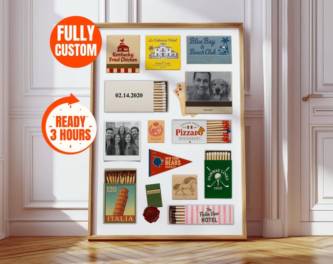 Custom Matchbook Poster – Personalized Matchbox Art…