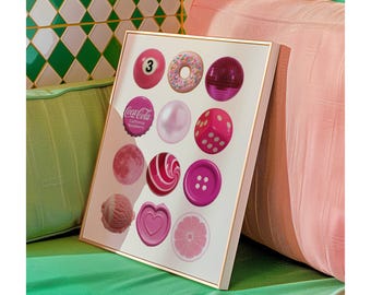 Pink Pop Collage Print, Y2K Wall Art, Coquette Aesthetic Decor, Girly Wall Art, Dorm Room & Teen Girl Gallery Wall Print, Trendy Wall Art, image 5