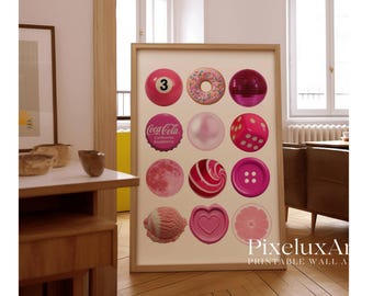 Pink Pop Collage Print, Y2K Wall Art, Coquette Aesthetic Decor, Girly Wall Art, Dorm Room & Teen Girl Gallery Wall Print, Trendy Wall Art, image 7