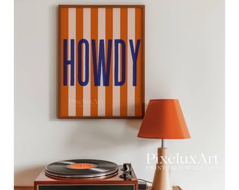 Howdy Poster, Western Wall Art, Howdy Print, Southwestern Art, Retro Typography Print, Vintage Western Art, Cowgirl Aesthetic, Country Home, image 5