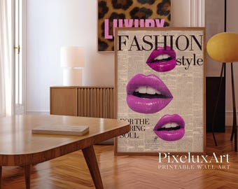 Retro Girly Wall Art Set, 6 Trendy Posters, Y2K Fashion Decor, Trendy Leopard Print, Aesthetic Dorm & Apartment Decor, Pink Leopard Wall Art, image 6